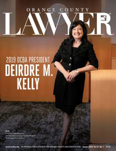 Female attorney magazine cover.