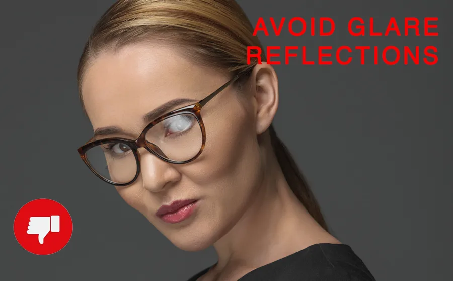 Avoid Glare Reflections In Glasses