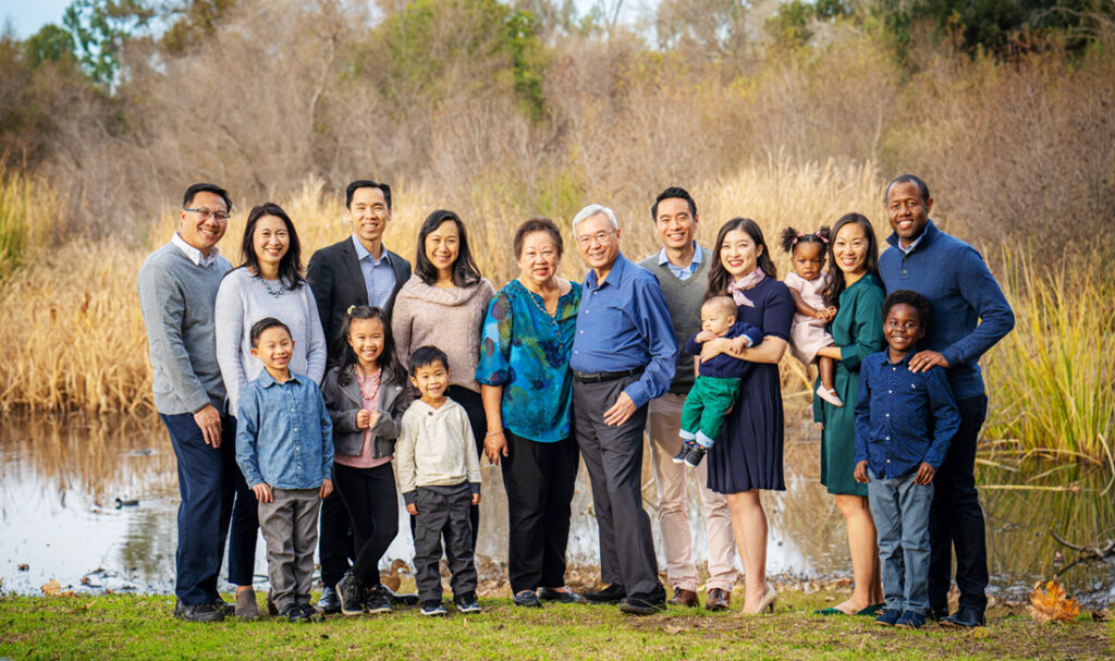 large family portrait at Backbay Newport Beach Family Photographs