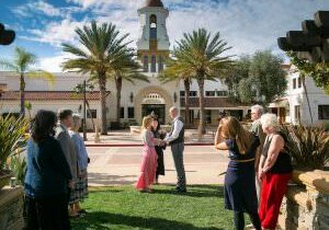 Microwedding ceremony at Laguna Hills Civic Center.